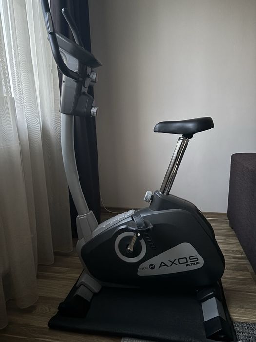 Bicicleta fitness exercitii KETTLER AXOS CYCLE M - Ecran LCD, Roti transport, Negru + CADOU covoras Kettler negru