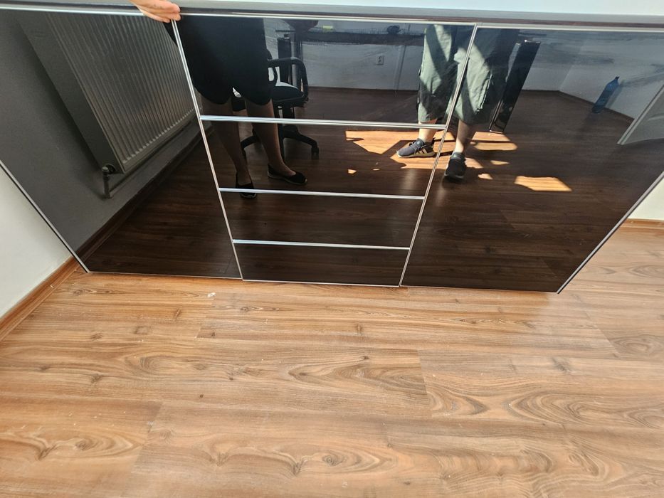 Set birou executiv Las Mobili — birou + caisson + comodă + scaun din piele