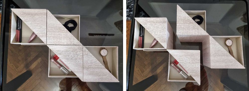 Set 2 organizatoare de birou sau make-up