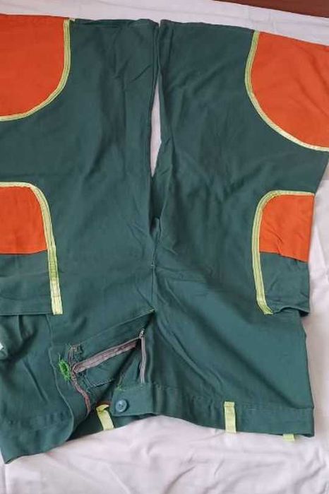 Рейв панталон в зелено и орнжево, мъжки, М (~30)