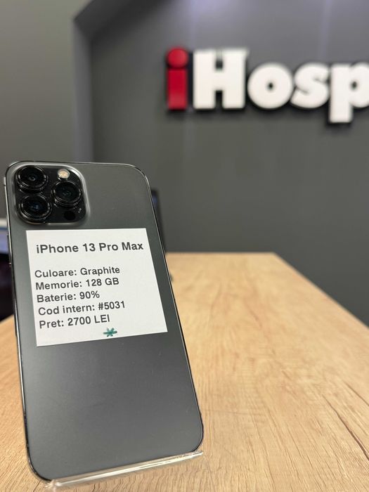 iPhone 13 Pro Max Graphite Negru 128GB, 90% Baterie #5031