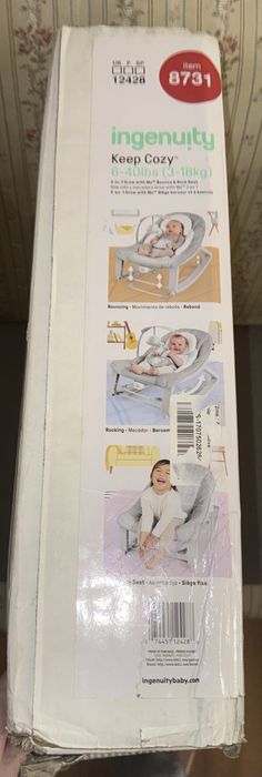 Шезлонг качалка Igenuity keep cozy 3 в 1 для малышей