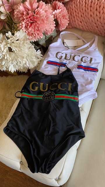 Gucci Women's Natural Fake Logo Front Swimsuit*Цял Бански Гучи ХС,С