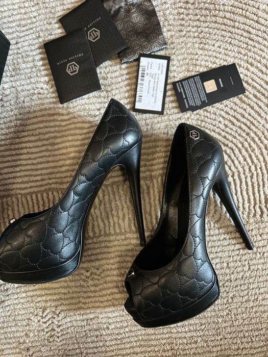 Нови оригинални обувки на висок ток Philipp Plein