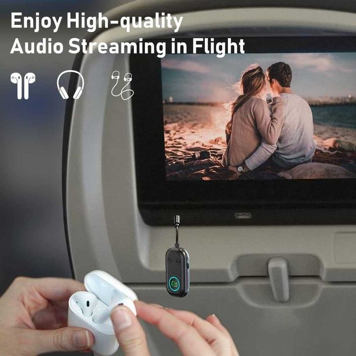 2-в-1 Bluetooth предавател-приемник за самолети