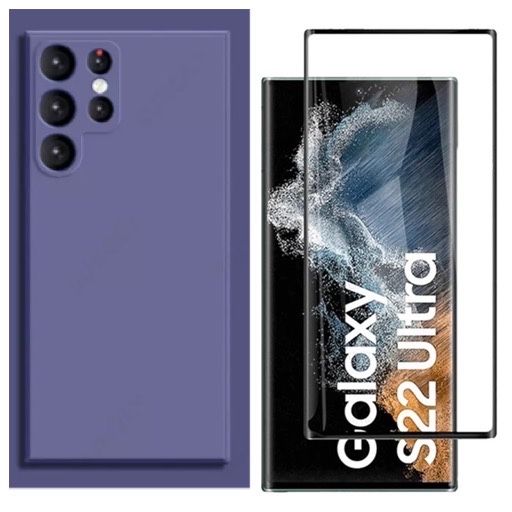 Samsung S22/S23/S24/S25/S26 Ultra Husa Silicon Alcantara +Folie Sticla