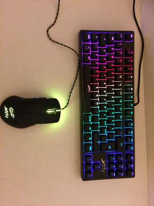 XTRFY-gaming:tastatura mecanica K4 TKL RGB+mouse M3 HeatoN Edition