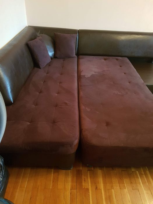 Разтегателен ъглов диван