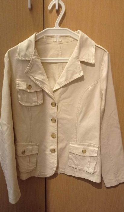 Sacou crem din bumbac