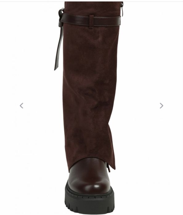 Ежедневни дамски ботуши в черно и кафяво