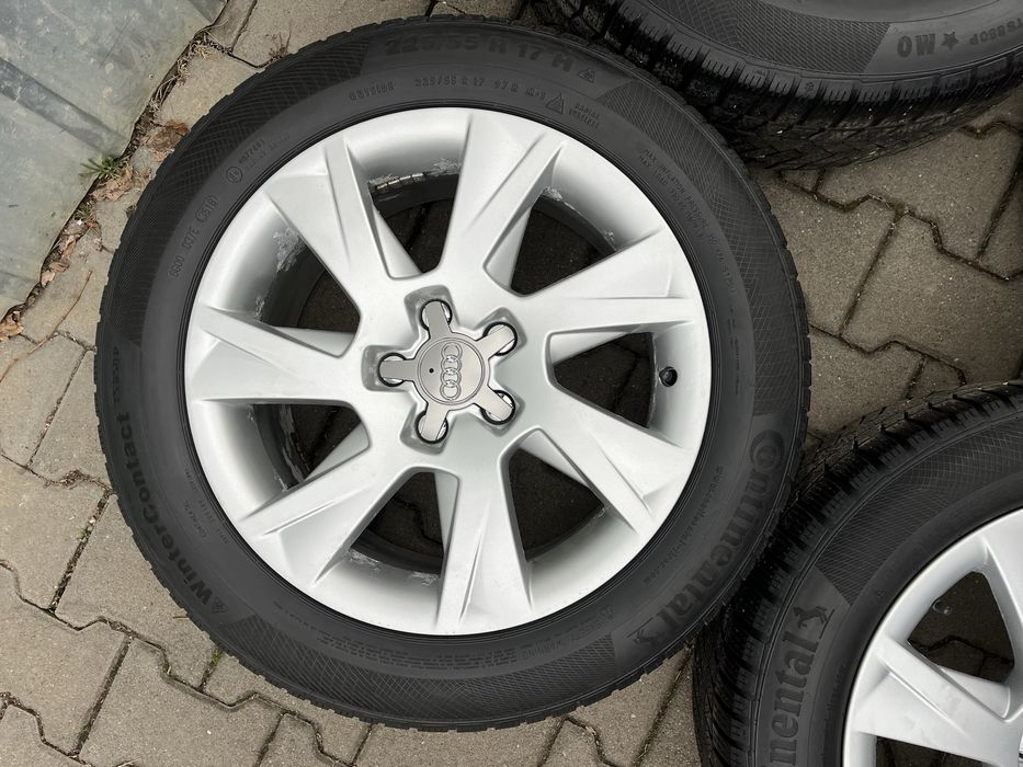 Jante aliaj 5x112mm anvelope iarna 225/55 R17 Audi A4 B8, B9, A5 A6 A7
