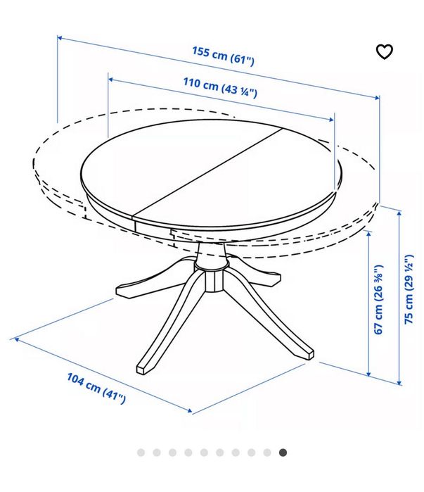 Masă de living rotundă extensibilă + 4 scaune – solidă