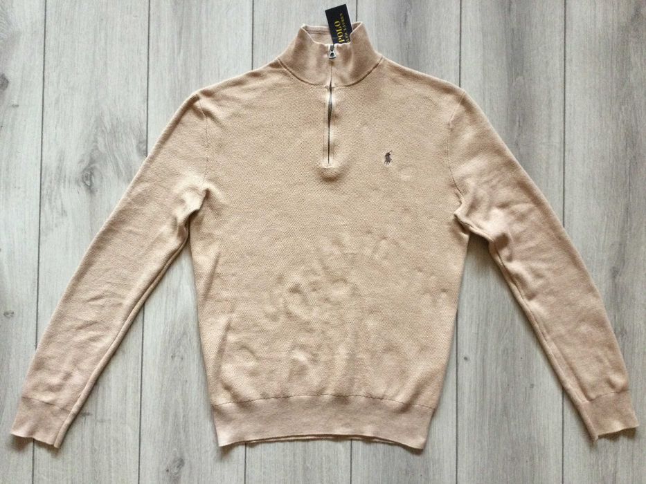 НОВ оригинален бежов пуловер фланела POLO RALPH LAUREN размер M от САЩ