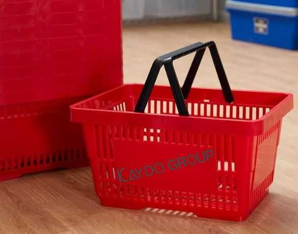 Нови !Налични! Пластмасова кошница за пазаруване - тъмно сива 22л