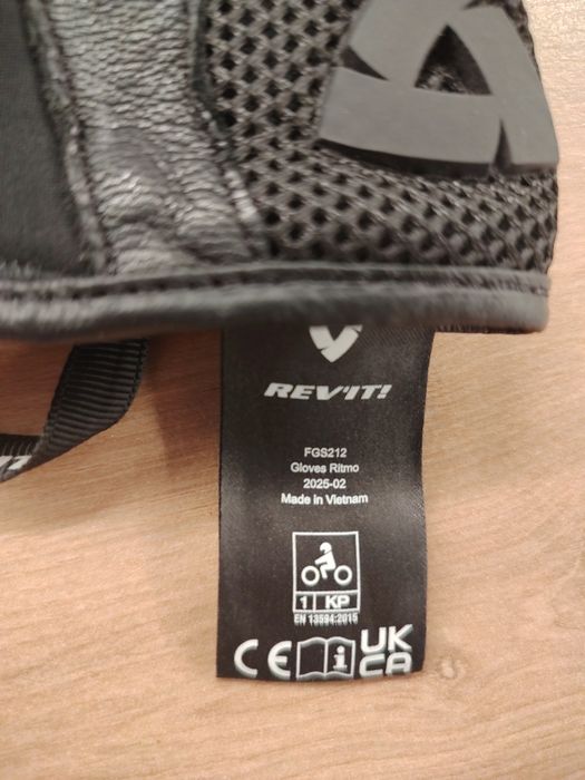 Mănuși Rev'it Ritmo negre, Mărimea M