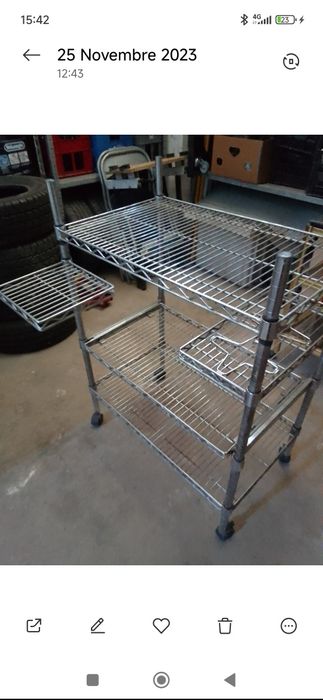 Raft din inox cu roti