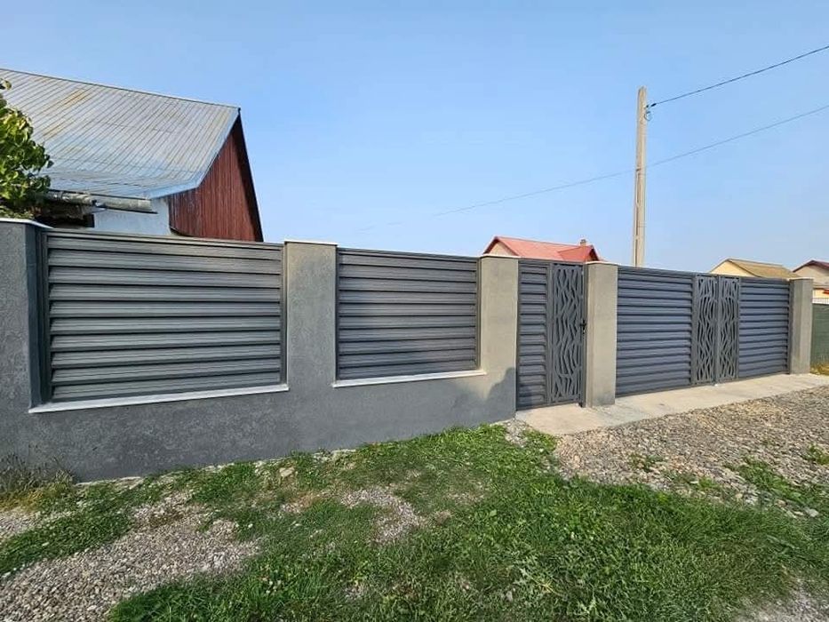 Garduri din panou stil jaluzele, din sipca metalica, tabla, plasa, BCA