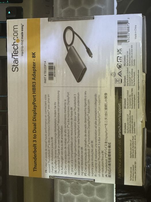 StarTech Thunderbolt to Dual DisplayPort 4K 60Hz Adapter, Mac, Windows