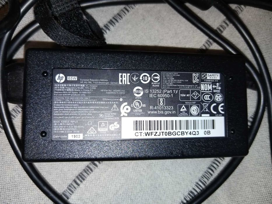 Захранващ адаптер HP 19.5V 3.33A 65W 7.4*5.0mm