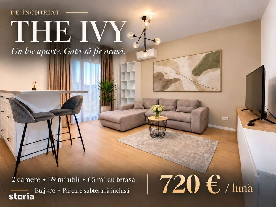 THE IVY |65 Mp- 2 camere • Terasă •Parcare