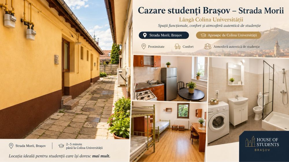 Cazare studenti Brașov! Inchiriem garsoniere studenti.