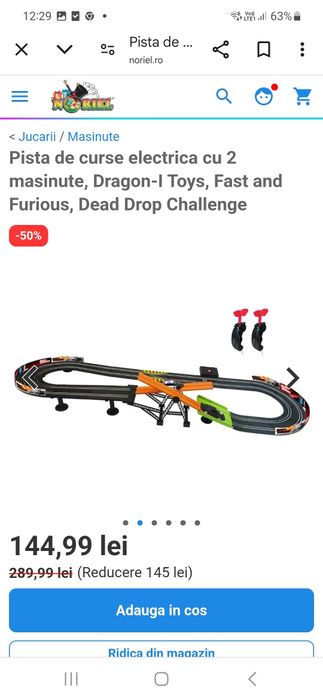 Pista de curse cu 2 masini