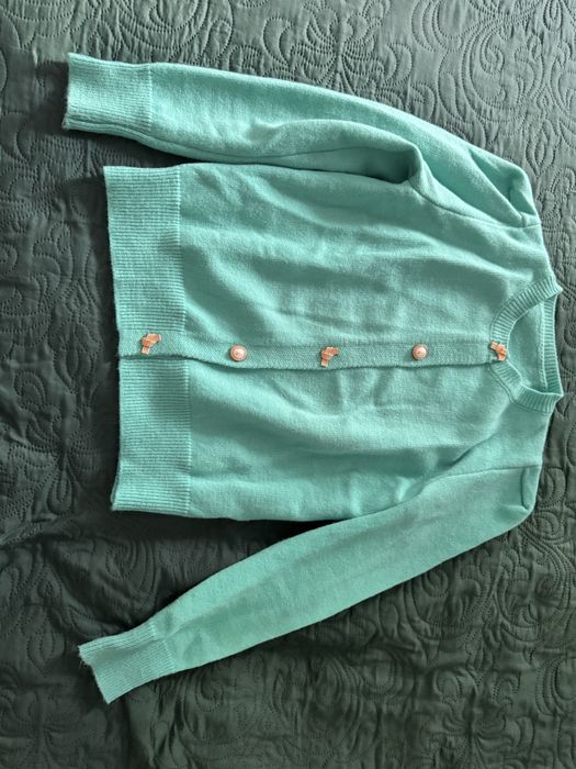 Pulover dama, verde turcoaz, marime s