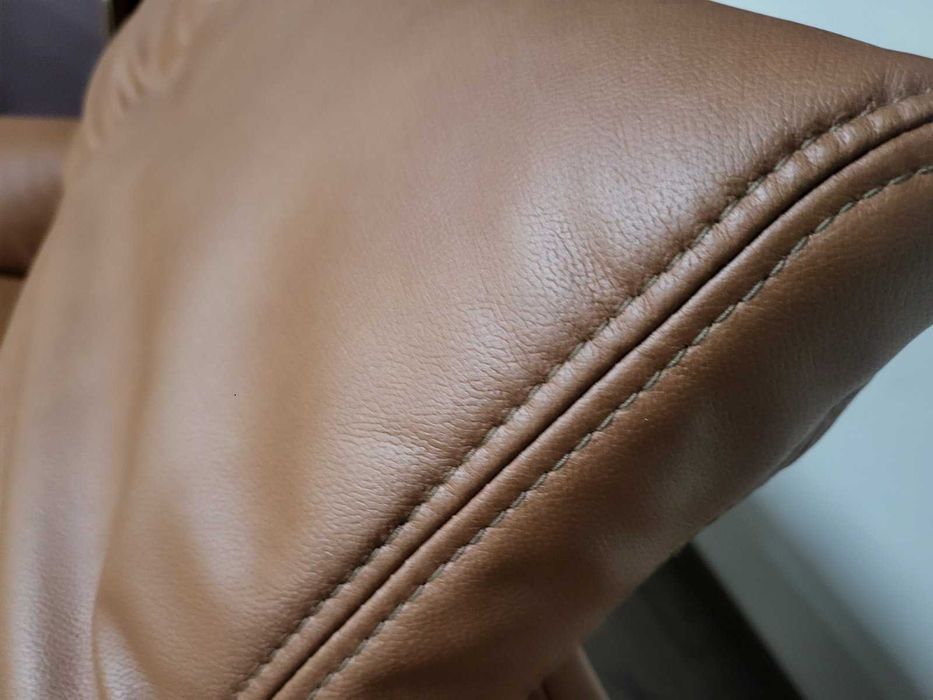 Кафяв кожен комплект дивани тройка и двойка MM-ZE1148