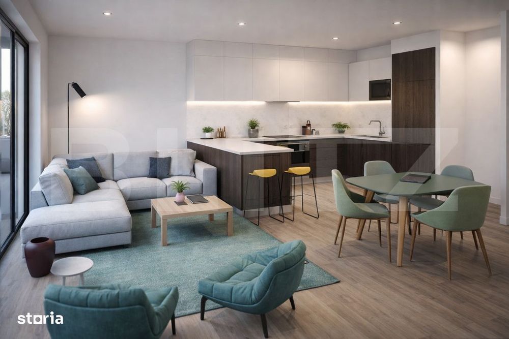 Apartament 2 camere, living cu bucatarie open space, balcon – 50 mp — fotografia 1