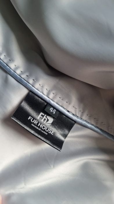 Шуба голубая норка