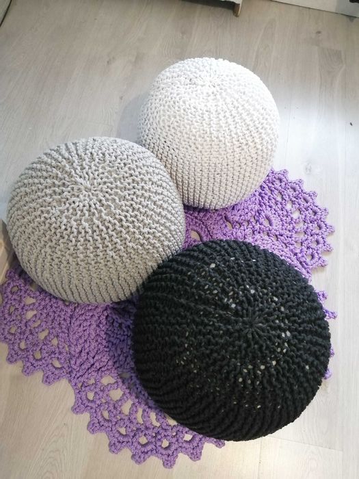 Плетен        пуф
