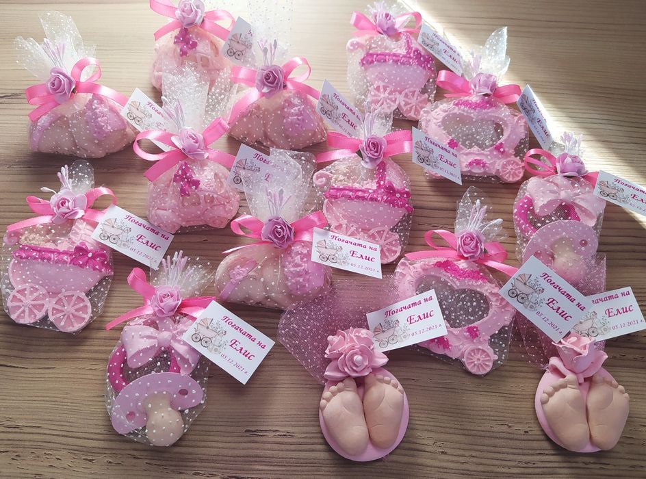 Подаръчета за гости на погача, кръщене, рожден ден. Бебешко пано