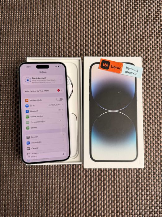 100% БАТЕРИЯ! iPhone 14 Pro MAX Лизинг от 20€/мес / Silver 128Gb - бял/ сив
