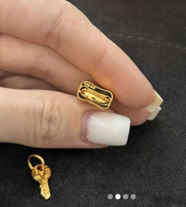 Talisman Pandora ,lacăt cu cheiță argint S925 ,suflat cu aur 18k, nou.