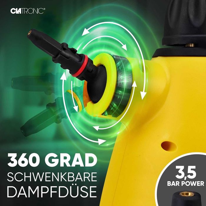 Парочистачка Clatronic DR 3653, 250мл, 3.5 бара, 1050W, Черен / Жълт
