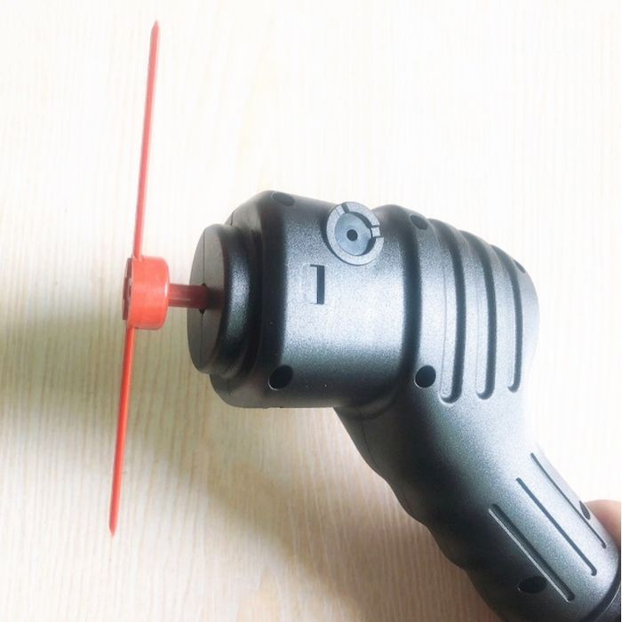 Електрически градински тример, преносим, телескопичен, безжичен, черен