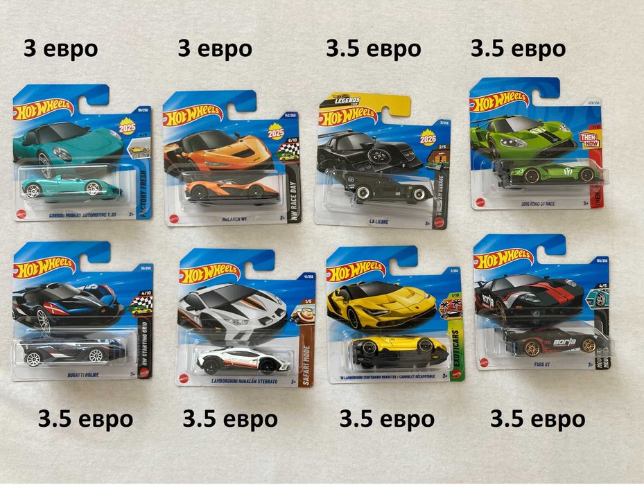 Hot Wheels колички - Ferrari, Audi, BMW, Porsche, Honda и други