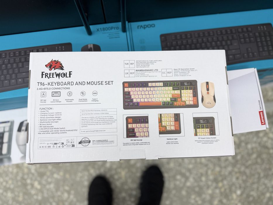 Freewolf T96 klaviatura keyboard mouse