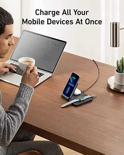 Anker 533 Wireless Charger 3-in-1 Stand-безжичен пас-стойка за телефон