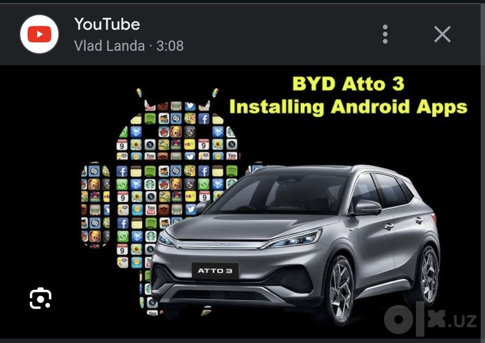 Byd moshinasiga YouTube Navigator telegram yozib beramiz