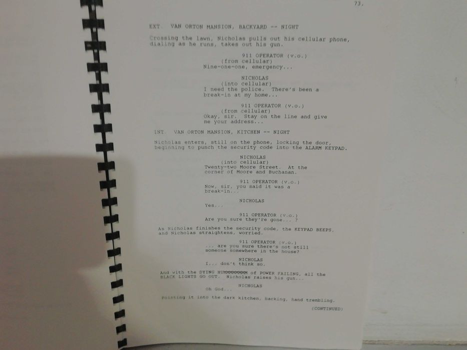 Сценарий The Game (PolyGram Film International) - колекционерско