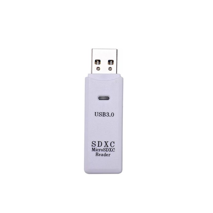 Cititor de carduri, inteligent cu USB 3.0, SD/TF, Alb