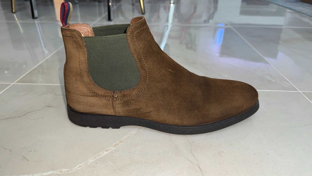 Велурени кафяви, мъжки Chelsea boots Pat Calvin - номер 44