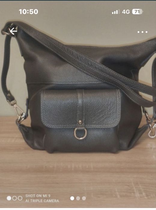 Poseta/ rucsac din piele naturala