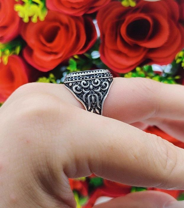 925 probali turetskiy tozza erkaklar kumush uzuklari