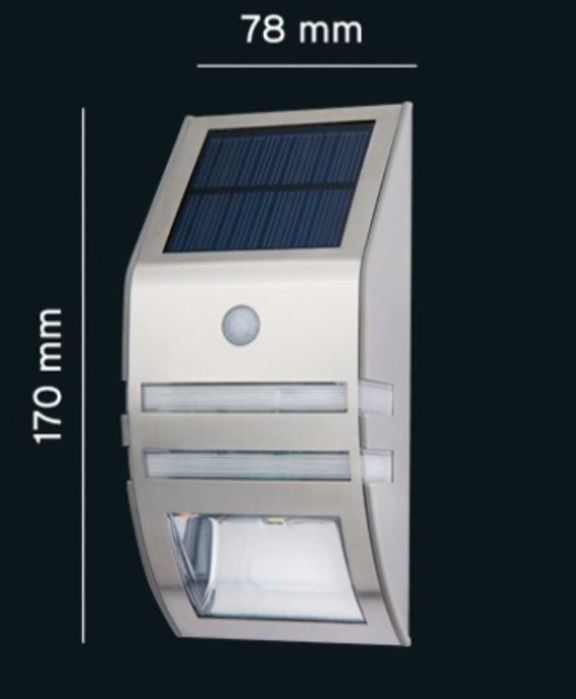 Lampa solara de perete cu senzor de miscare