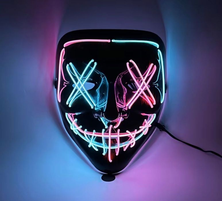 LED светеща маска Cyberpunk Helloween mask