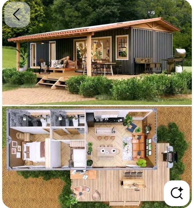Мобильный дом из контейнера