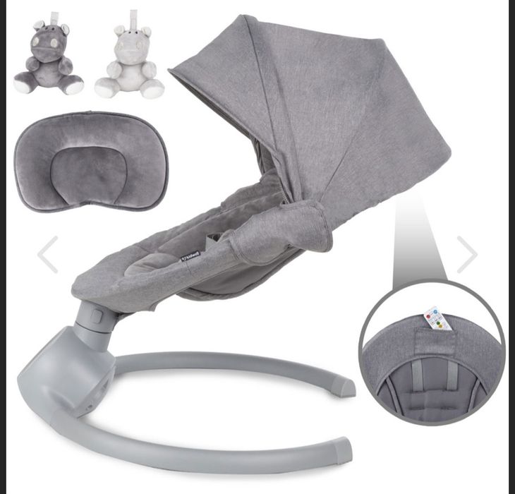 Balansoar electric 2 în 1 Kidwell REVE gri/argintiu