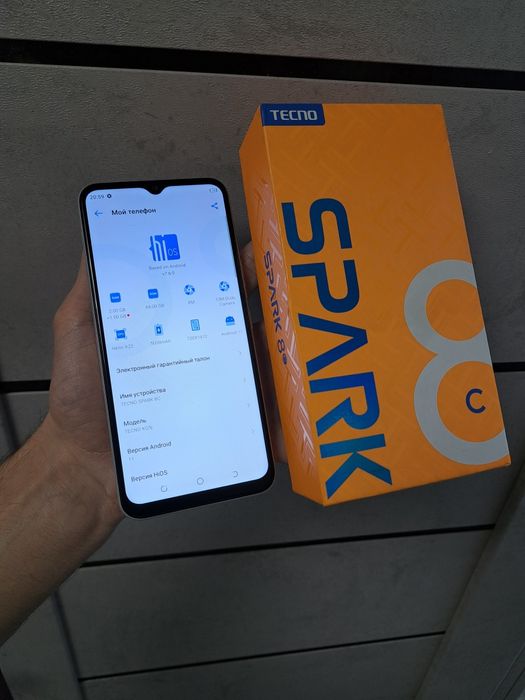 Tecno Spark 8c память 64gb очилмагян